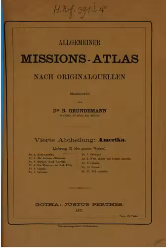 خرید و دانلود نسخه کامل کتاب Allgemeiner Missions-Atlas / Amerika