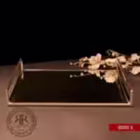 RAFI رافی  سینی مستطیل فریم ساده طلایی 300351GOLD