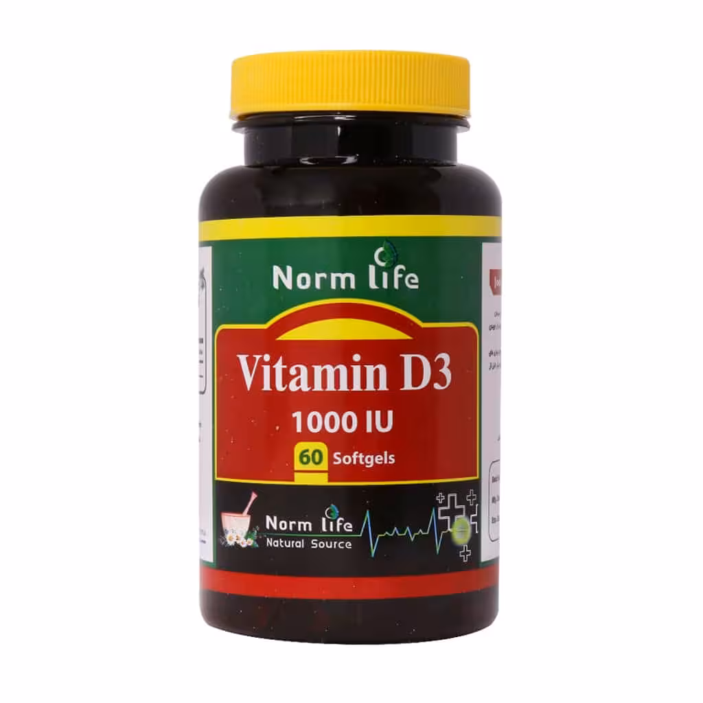 سافت ژل ویتامین D3 1000 واحد نورم لایف 60 عدد