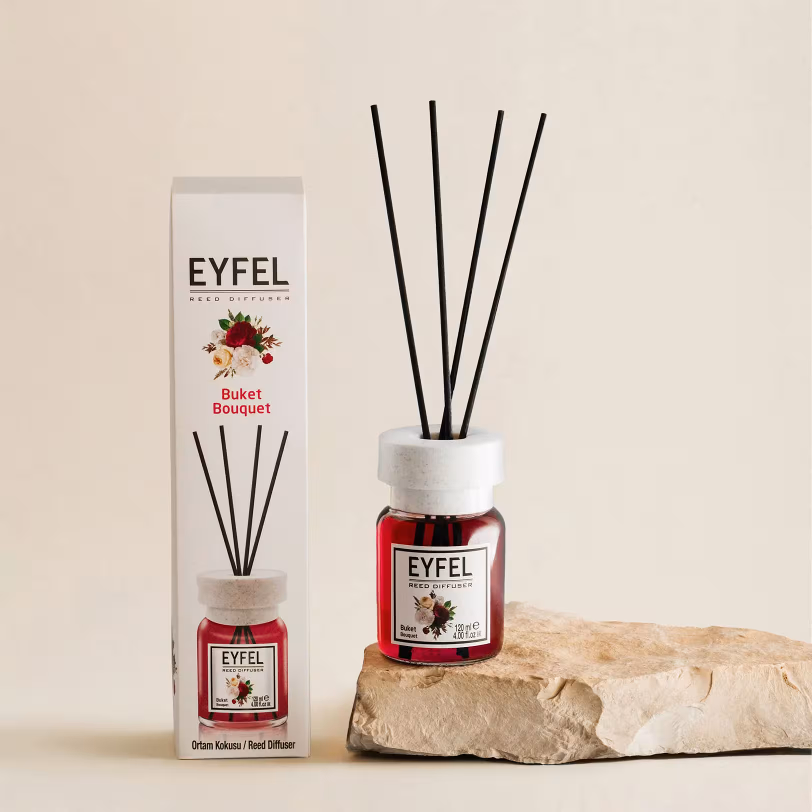 خوشبو کننده هوا ایفل اصل EYFEL مدل دسته گل bouquet حجم 120 میلی لیتر کد 561029