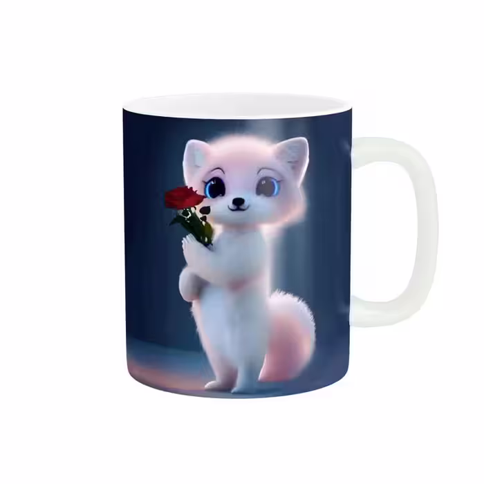 ماگ زیگورات مدل روباه و گل کد 2206