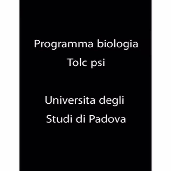 کتاب programma biologia tolc f o med o vet اثر Padova University