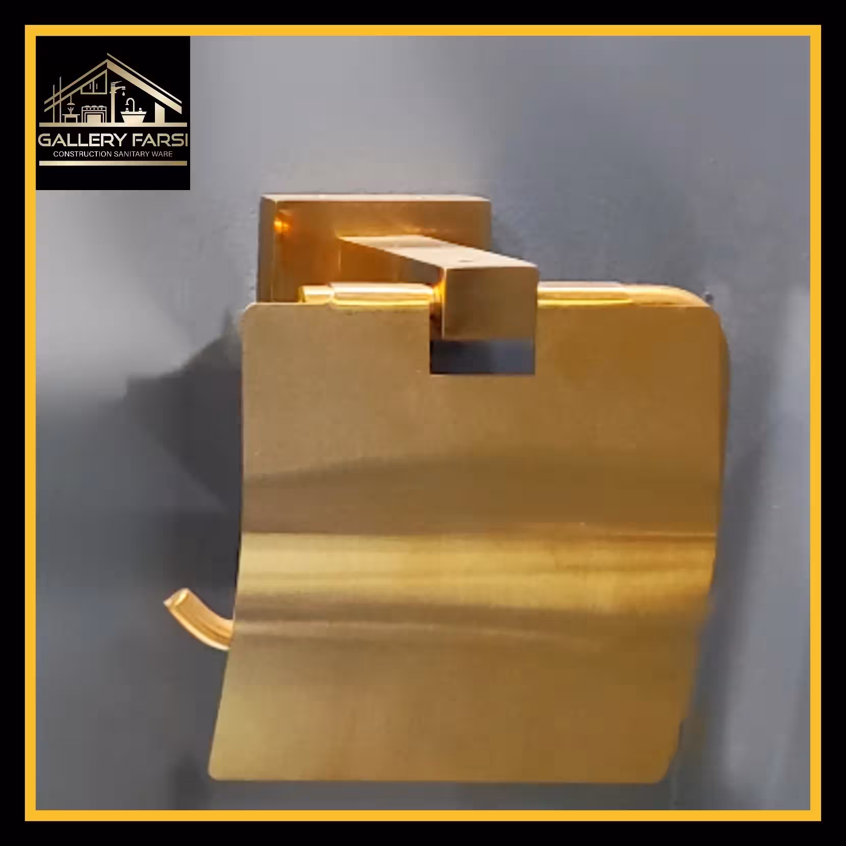 جا دستمال توالت کاوردار طلا مات کد009(استیل304)