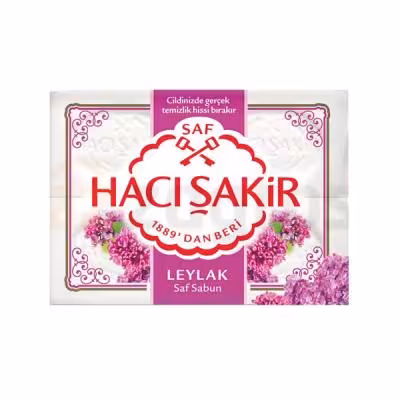 صابون حاجی شاکر HACI SAKIR رایحه گل یاس بنفش LEYLAK بسته 4 عددی