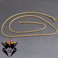 زنجیر استیل طلایی طنابی 45 سانت کد Z_1115