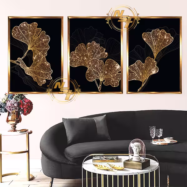 تابلو دکوراتیو سه تکه گل کد GH228
