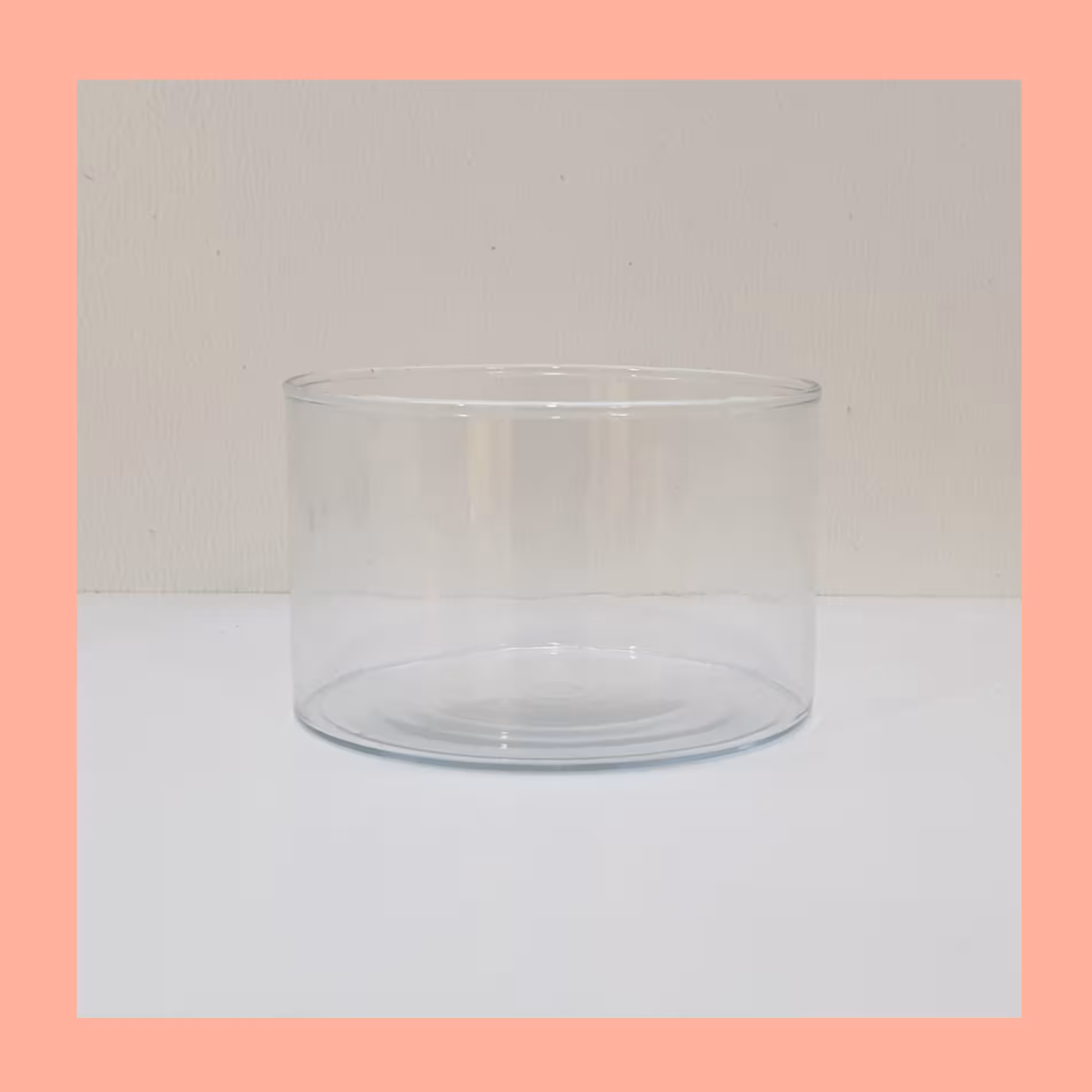 شات شمع 8در5( استوانه شیشه ای)(ظرف شمع)