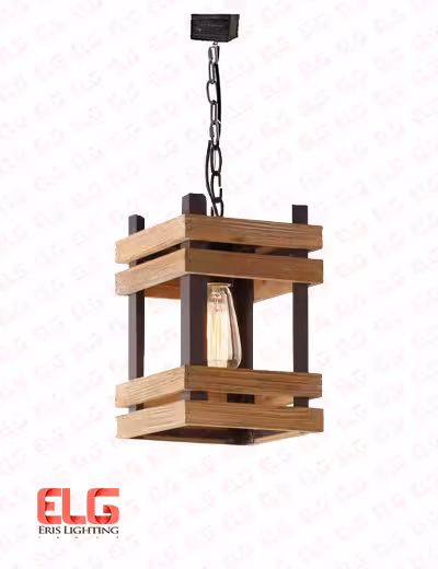 چراغ اویز چوبی مدرن M90