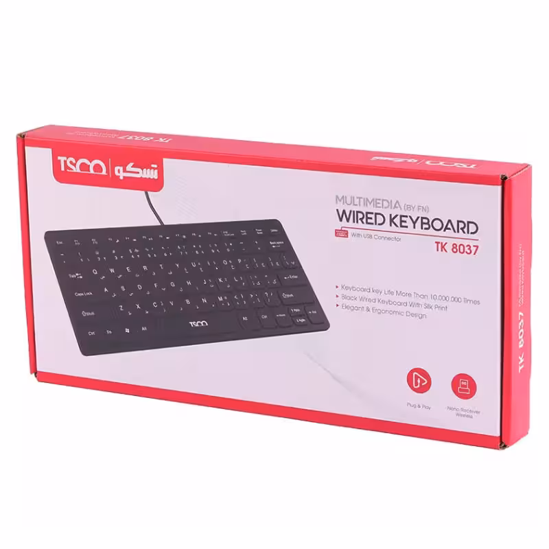 کیبورد باسیم مینی تسکو TK 8037