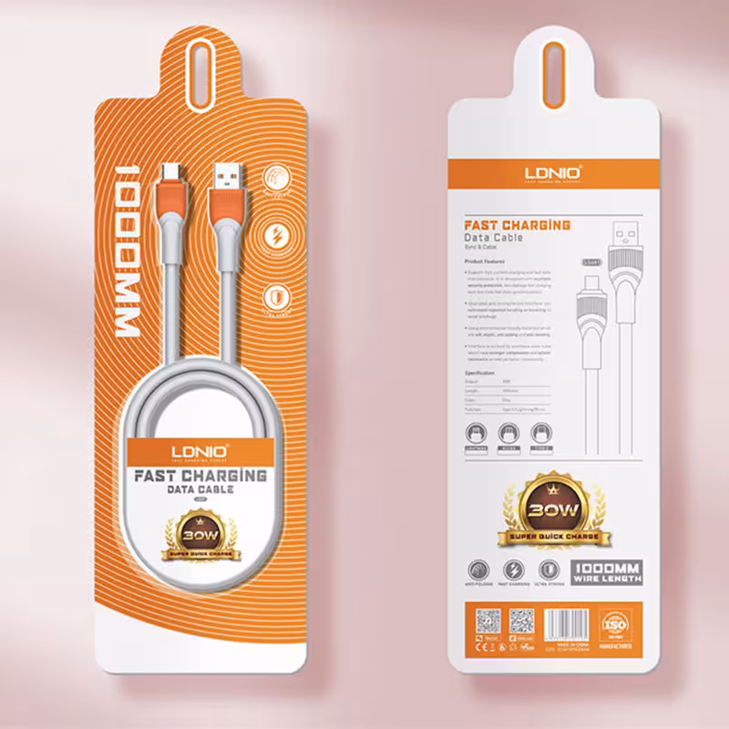 کابل شارژر الدینیو سیم گرد مدل LS601 type c