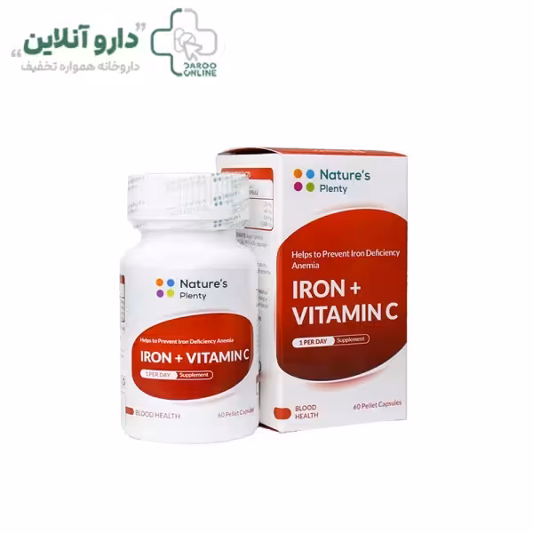 کپسول آهن با ویتامین C نیچرز پلنتی 60 عددی