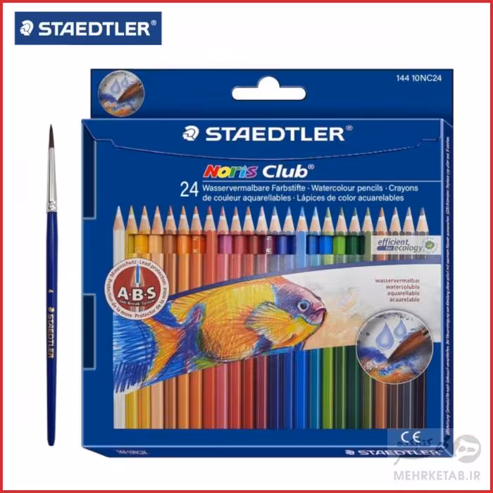 مداد رنگی آبرنگی نوریس استدلر 24 رنگ Staedtler Noris club 24 colors