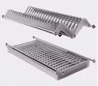 آبچکان بالای سینک 2 طبقه تمام استیل عرض 90 سانتی متر فانتونی کد G042