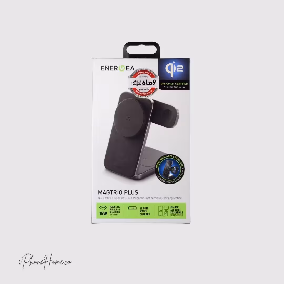 شارژر وایرلس سه کاره انرجیا مدل MAGTRIO مشکی (86)