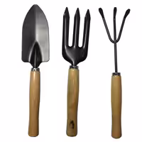 بیلچه و چنگک باغبانی مدل PT1 مجموعه 3 عددی | کالا مکس