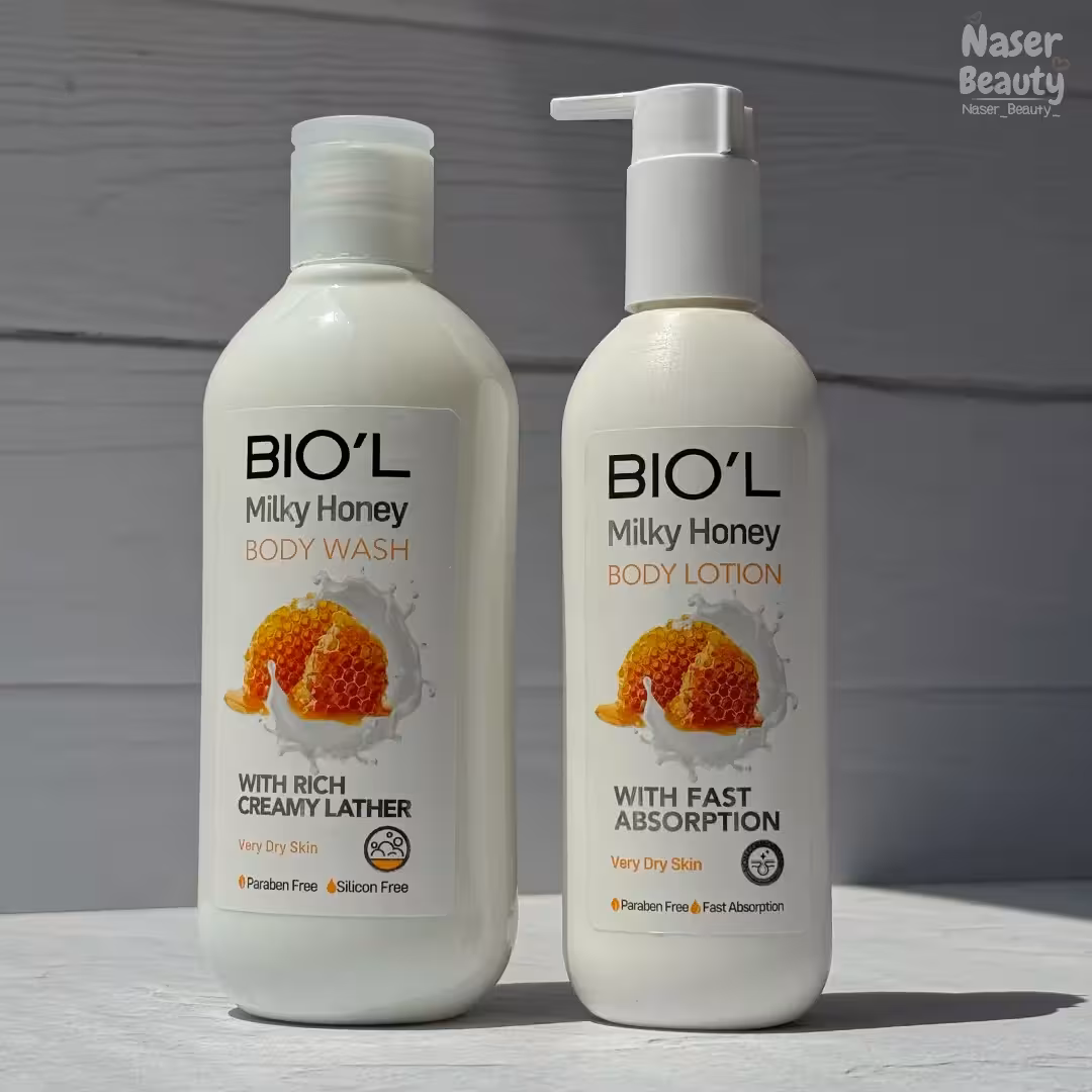پک لوسیون و شامپو بدن بیول رایحه عسلMilky Honey