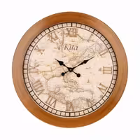 ساعت دیواری چوب و چرم مدل آنتیک کد 704