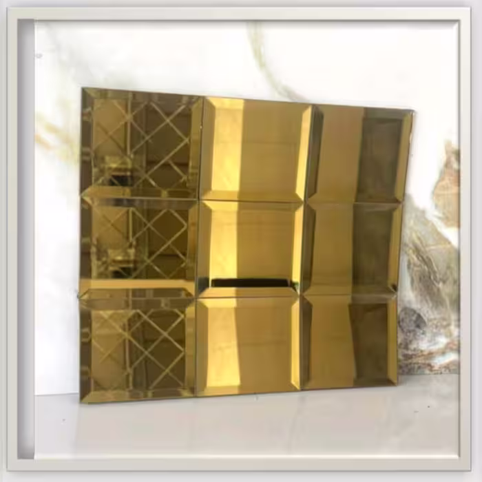 تایل آینه ای کد T6004،ابعاد30در30 cm پشت چسبدار کاملآ نسوز و ضدآب (پس کرایه)
