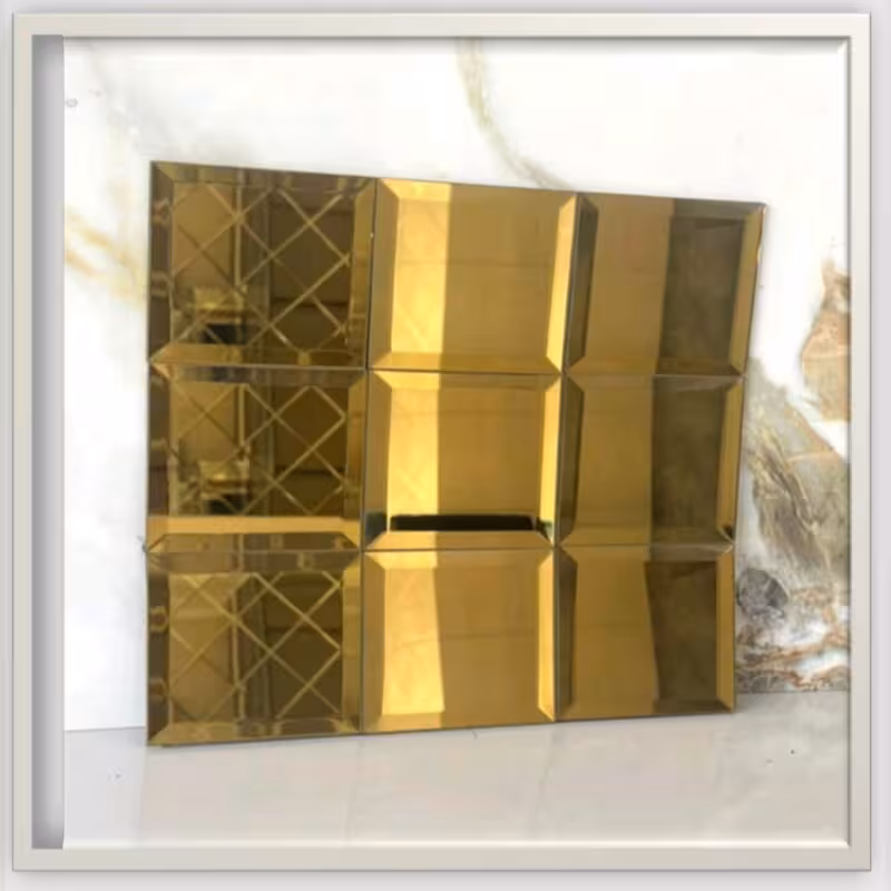 تایل آینه ای کد T6004،ابعاد30در30 cm پشت چسبدار کاملآ نسوز و ضدآب (پس کرایه)