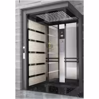 کابین آسانسور استیل نقره ای کد 10224
