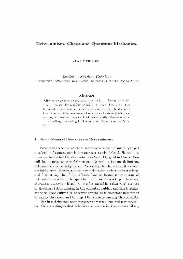 خرید و دانلود نسخه کامل کتاب Determinism, Chaos and Quantum Mechanics.(en)(30s)