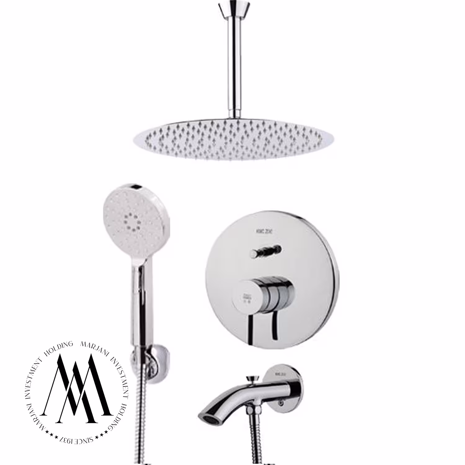 شیر حمام توکار kwc مدل زو تیپ 4 (کروم)