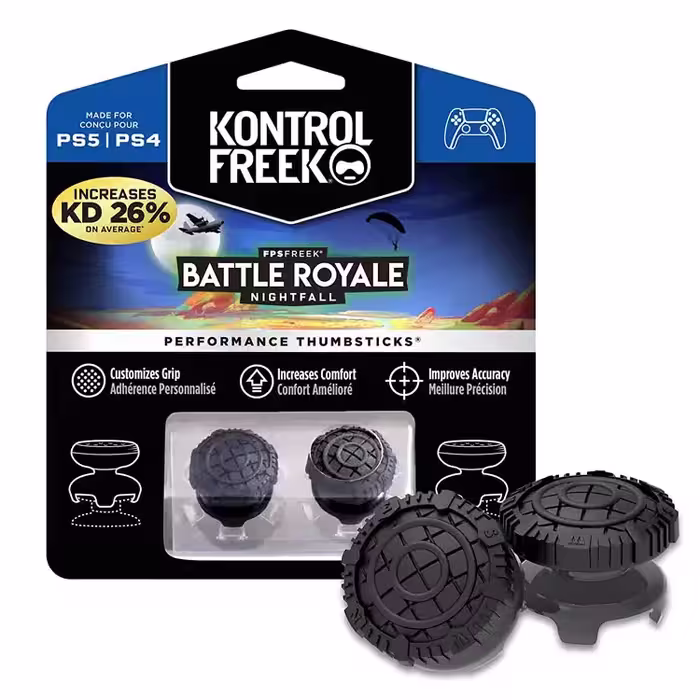 روکش آنالوگ KontrolFreek مخصوص کنسول‌های PS5 و PS4 با طرح Battle Royale Nightfall
