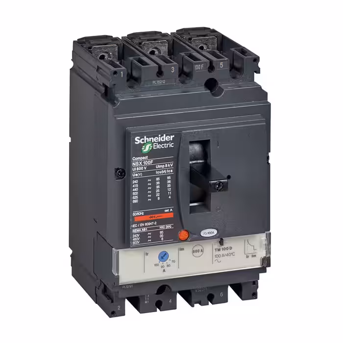 کلید اتوماتیک سه پل 100 آمپر اشنایدر مدل LV429630