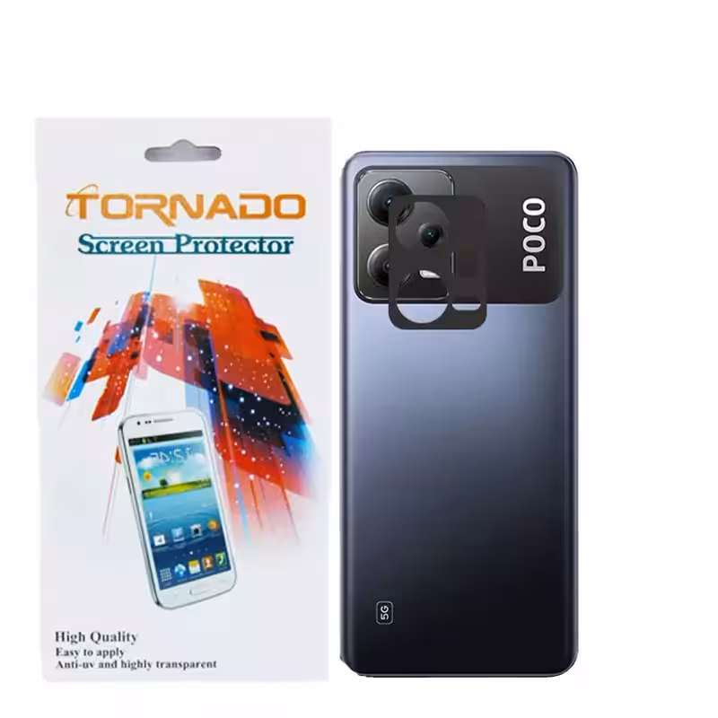 محافظ لنز دوربین تورنادو مدل قابدار مناسب برای موبایل شیائومی Poco X5 بسته 40 عددی