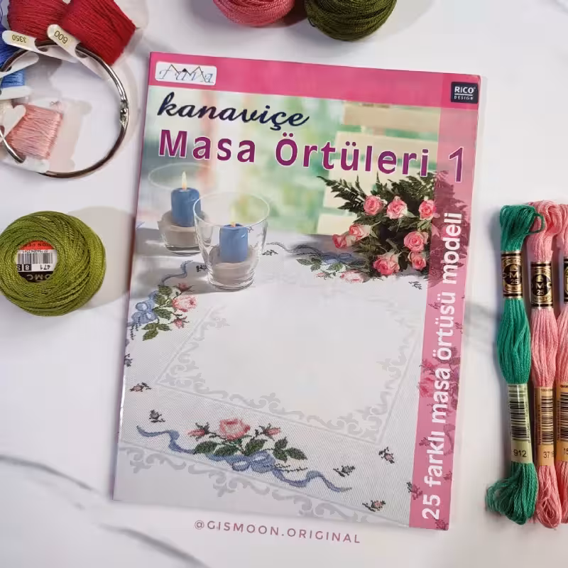 کتاب شماره دوزی Kanaviçe Masa Örtüleri 1