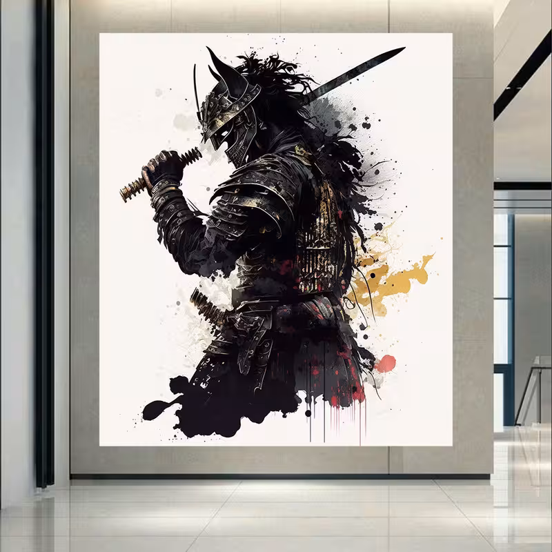 تابلو شاسی طرح سامورایی مدل  ژاپن کد AR304495 | دنیای قاب