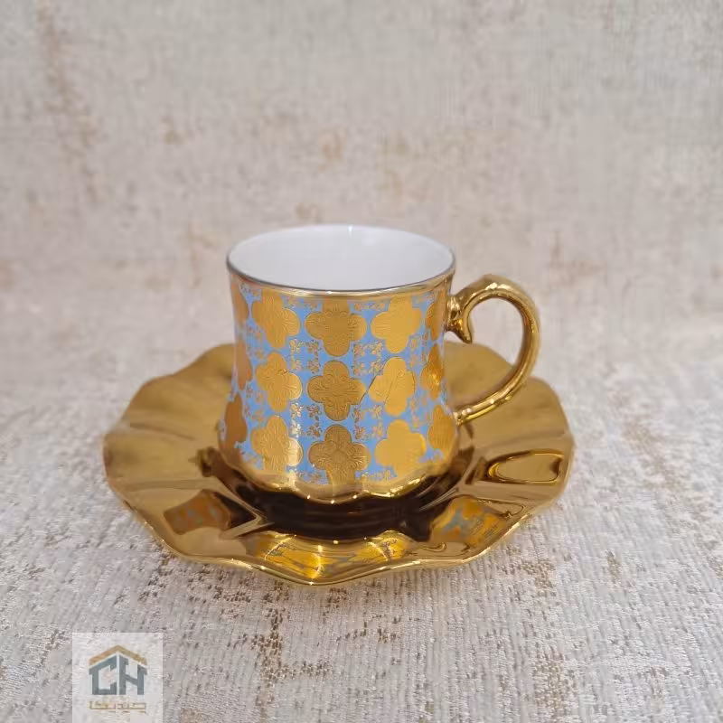 ست قهوه خوری 6 نفره طرح آبی مدل 1050067184