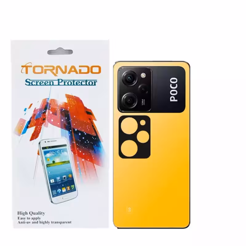 محافظ لنز دوربین TORNADO مدل قابدارمناسب موبایل شیائومی  Poco X5 Pro بسته 40 عددی