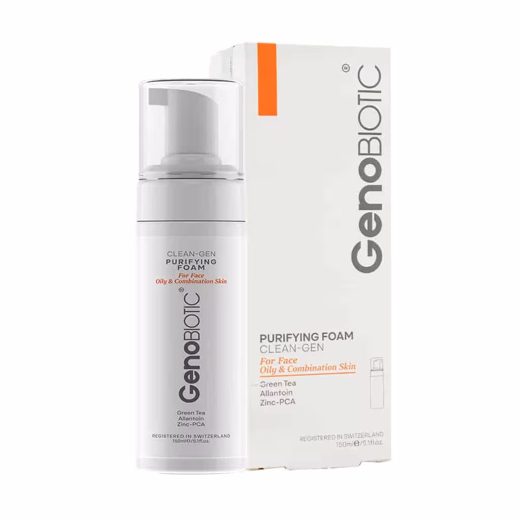 فوم شستشوی صورت مناسب پوست چرب و مختلط ژنوبایوتیک 150 میلی‌لیتر GenoBiotic