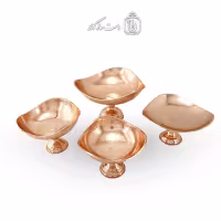 سرویس پذیرایی مسی زنجان مدل سه گوش مجموعه 4 عددی کد AH-16