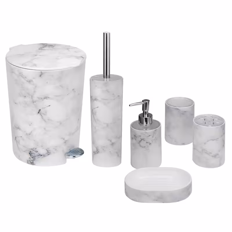 ست سرویس بهداشتی 6 پارچه لیمون مدل marblewh | کالا مکس