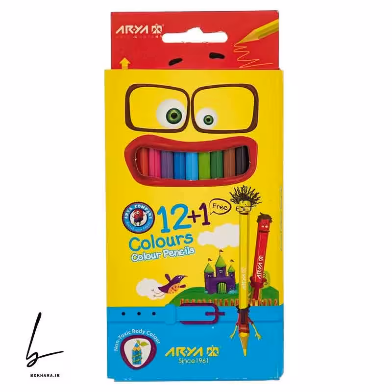 مداد رنگی 12   1 رنگ آریا مدل 30161