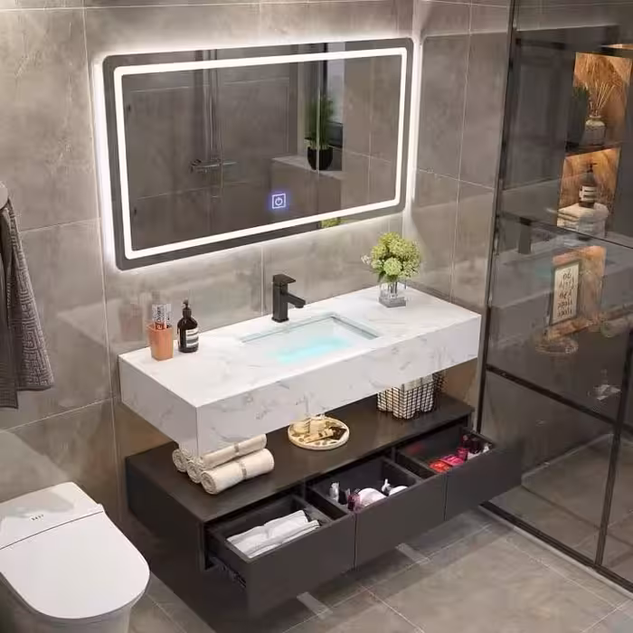 روشویی سرامیکی و آینه  مدل باراک 120 سانتی متر