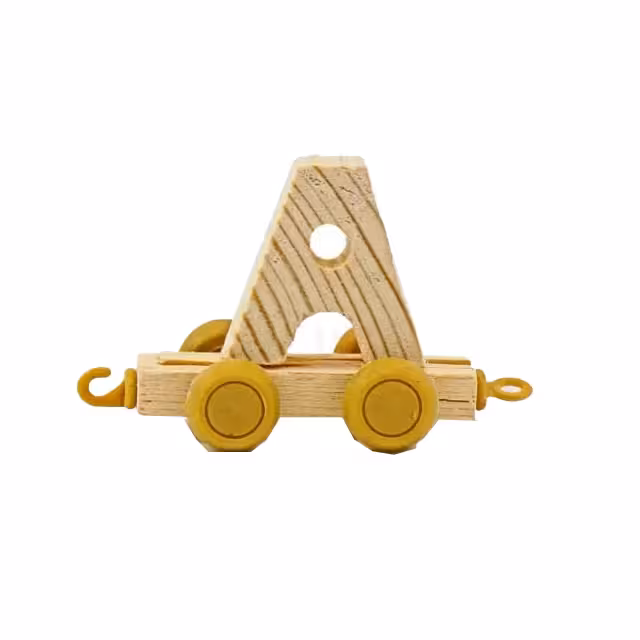 قطار چوبی طرح حروف انگلیسی حرف A