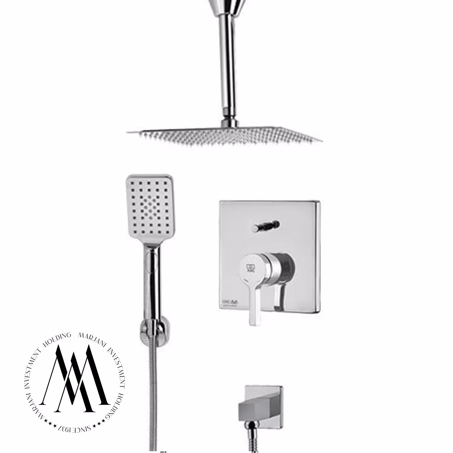 شیر حمام توکار kwc مدل آوا تیپ 3، S30 (کروم)