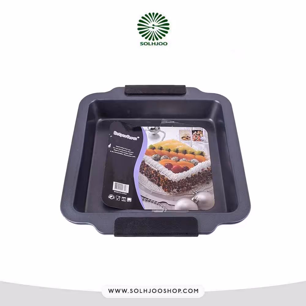 قالب تفلون مربع دسته سیلیکونی 23 سانت