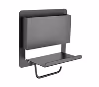 هولدر جای دستمال توالت به همراه جای مجله پیچی رنگ مشکی مات سری F فانتونی کد S055