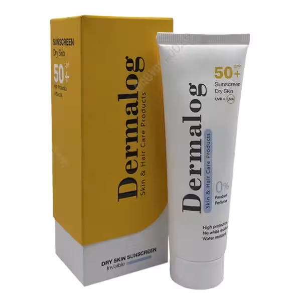 کرم ضد آفتاب بی رنگ پوست خشک SPF50 درمالوگ 50 میلی لیتر | Dermalog Invisible Sunscreen For Dry Skin 50ml