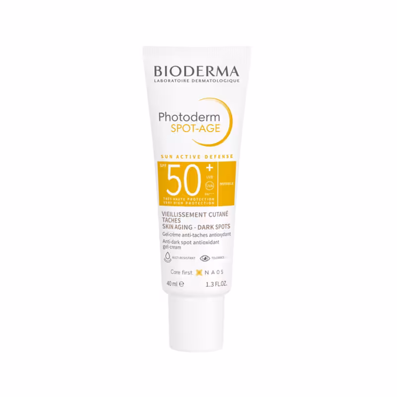 ضد آفتاب فتودرم اسپات ایج بایودرما SPF50 حجم40 میلی لیتر