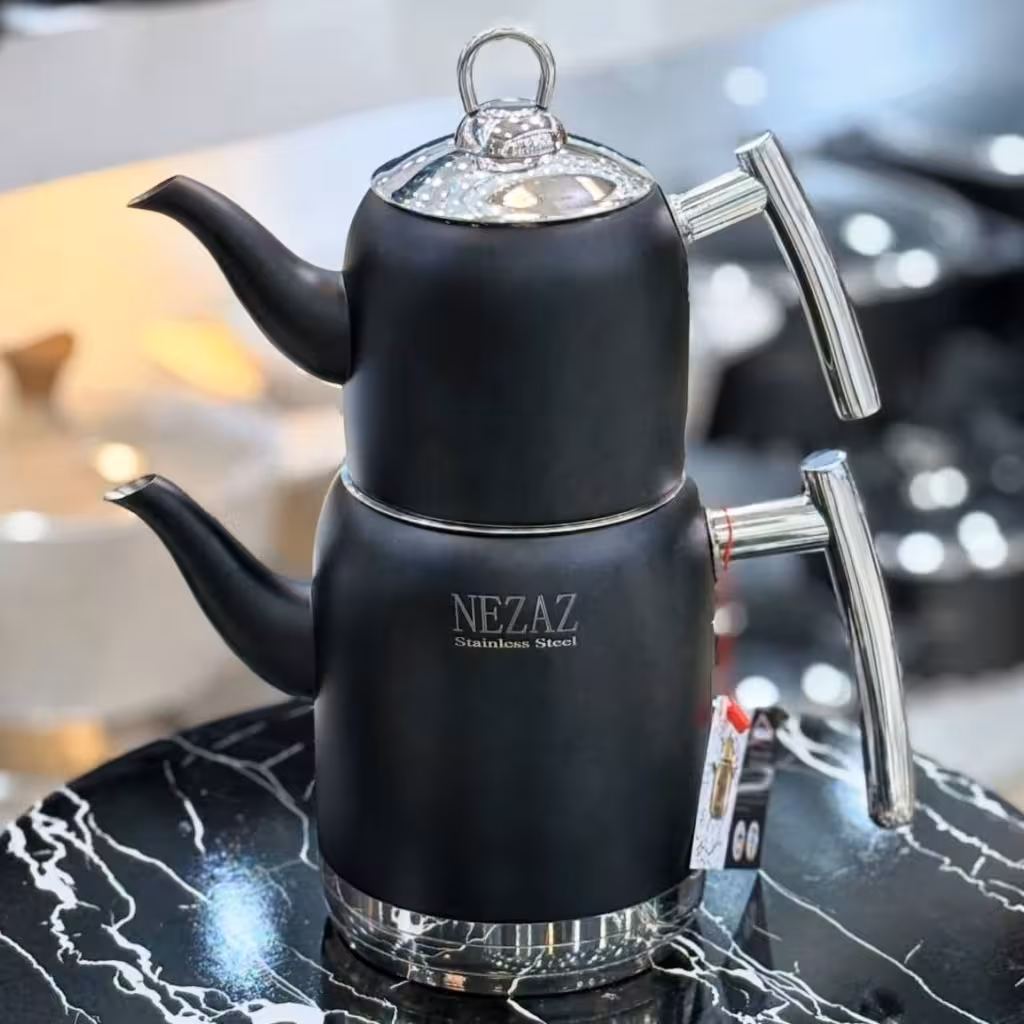 کتری قوری استیل نزاز مشکی