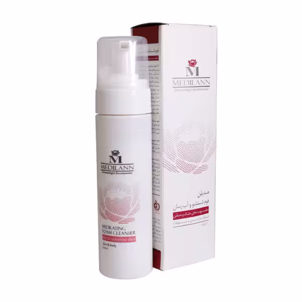 فوم شستشو صورت و بدن مدیلنMedilann Purifying Foam Cleanser Dry To Sensitive Skin