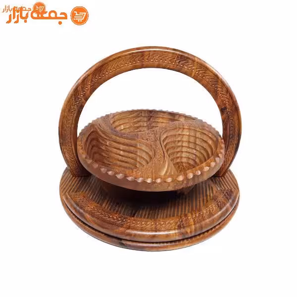 ظرف پذیرایی چوبی تاشو طرح سه خانه