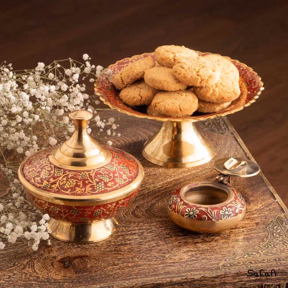 ست پذیرایی برنجی میناکاری کد 172