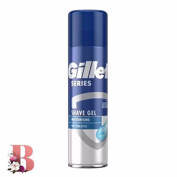 ژل اصلاح مردانه ژیلت مدل Moisturizing حجم 200 میلی لیتر | Gillette Moisturizing shave Gel with coca butter 200ml