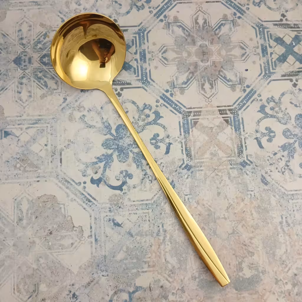 ملاقه سوپ یونیک مدل ماینز طلایی